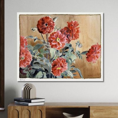 Dahlias 1915 Hannah Borger Overbeck hbo6 canvas print 