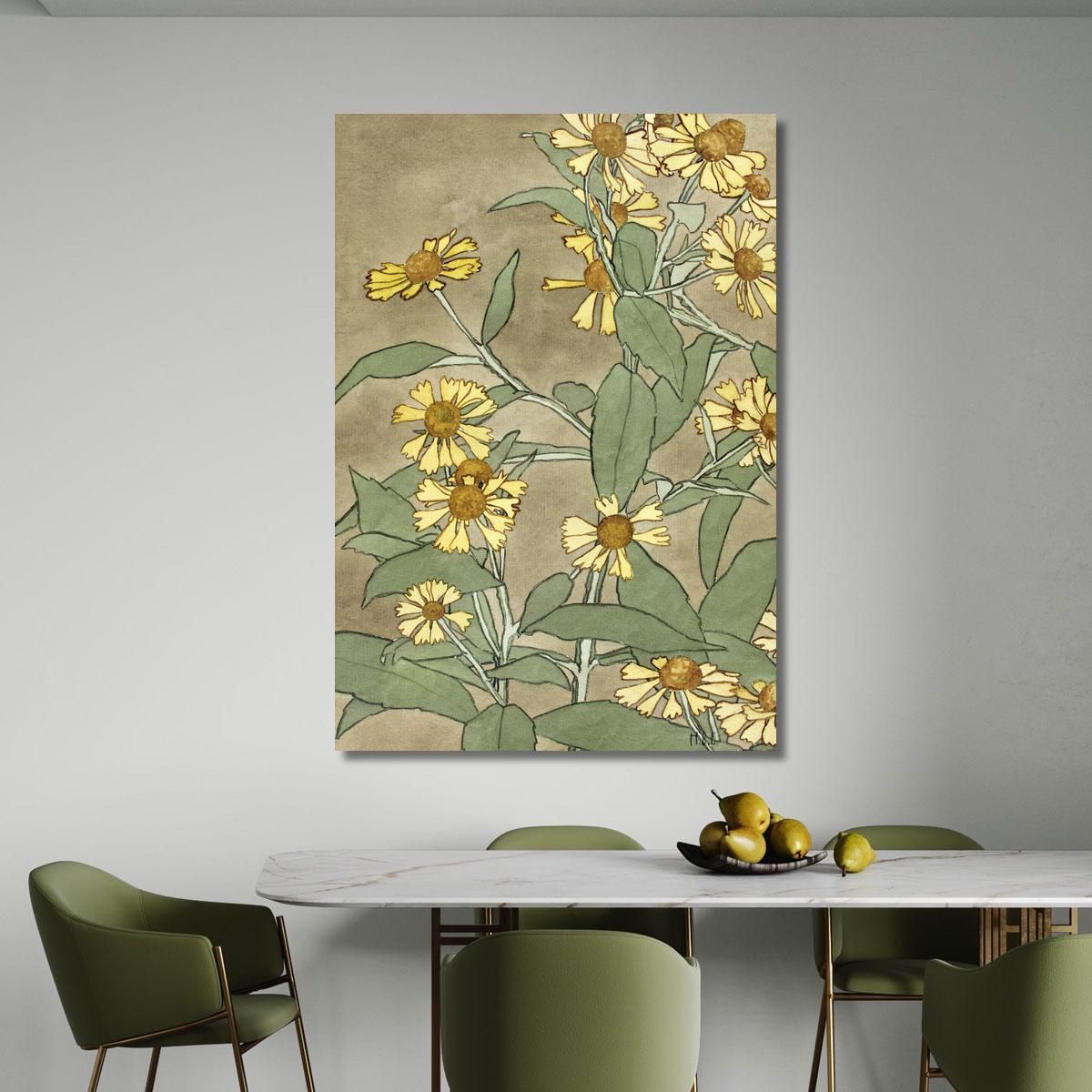Daisies With Orange Center And Yellow Petals Hannah Borger Overbeck hbo7 canvas print 