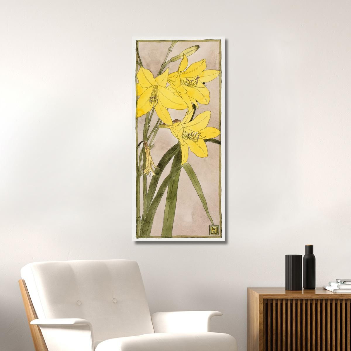 Yellow Daylily Hannah Borger Overbeck hbo19 canvas print 