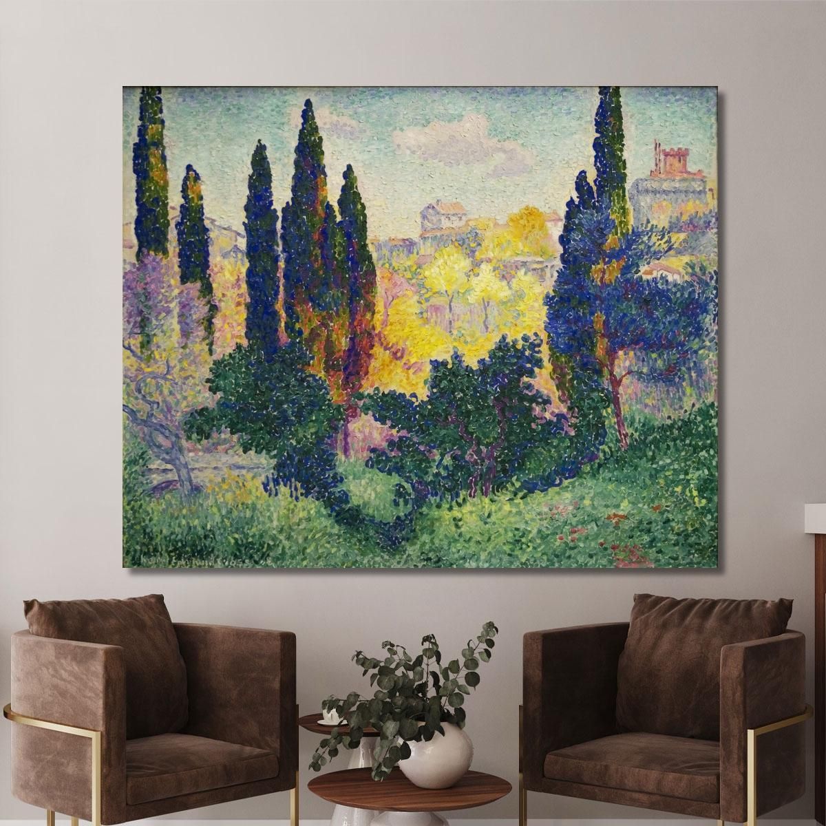 The Cypresses In Cagnes Henri Edmond Cross hec7 canvas print 