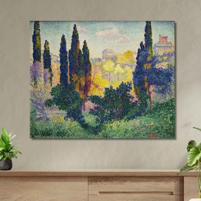 The Cypresses In Cagnes Henri Edmond Cross hec7 canvas print 