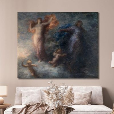 Dawn And The Night Henri Fantin-Latou hfl4 canvas print 