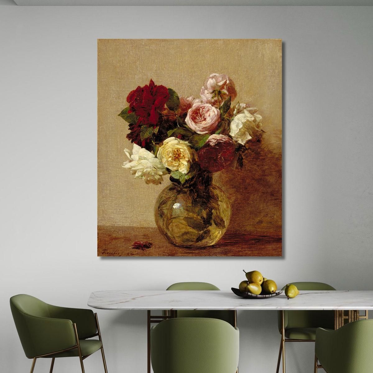 Roses Henri Fantin-Latou hfl11 canvas print 