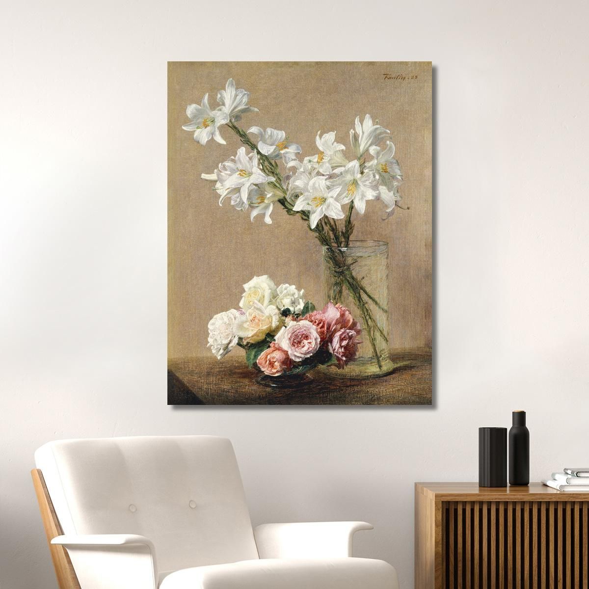 Roses And Lilies Henri Fantin-Latou hfl12 canvas print 