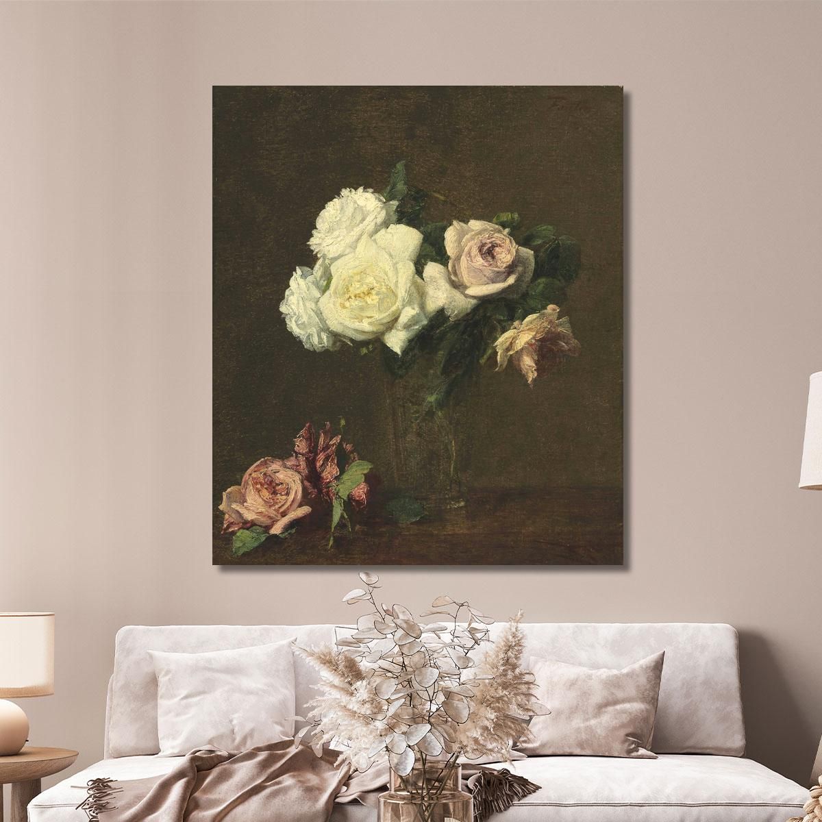 Roses Henri Fantin-Latou hfl16 canvas print 