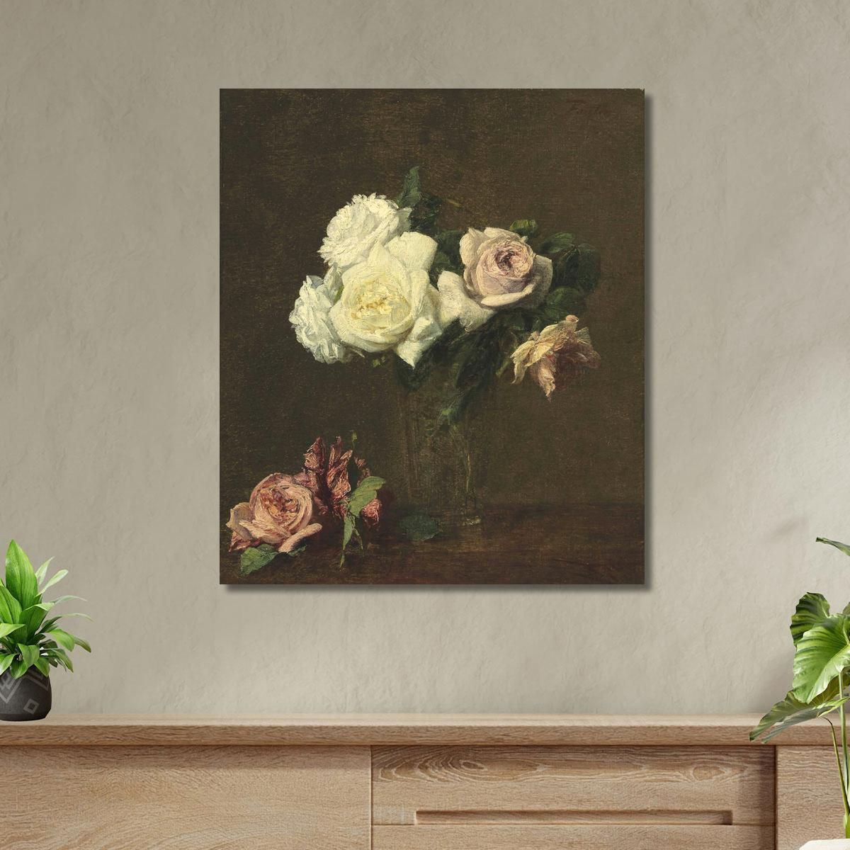 Roses Henri Fantin-Latou hfl16 canvas print 