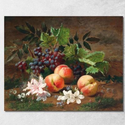 A Forest Still Life With Peach And Grapes Henri Rousseau hrs2 canvas print 