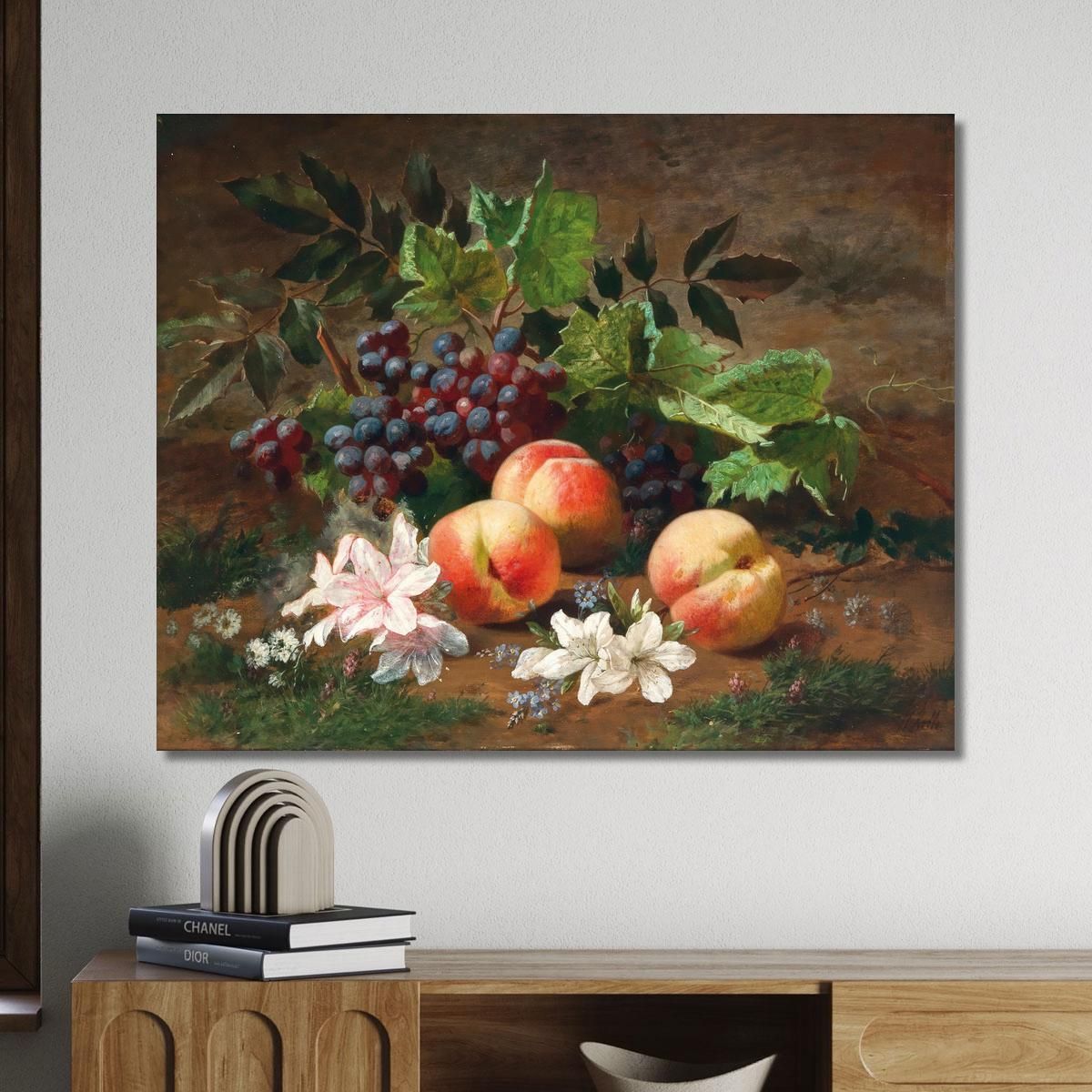 A Forest Still Life With Peach And Grapes Henri Rousseau hrs2 canvas print 