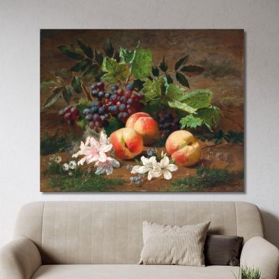 A Forest Still Life With Peach And Grapes Henri Rousseau hrs2 canvas print 