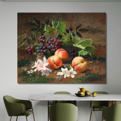 A Forest Still Life With Peach And Grapes Henri Rousseau hrs2 canvas print 