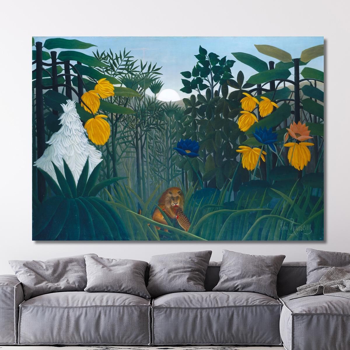 The Repast Of The Lion Henri Rousseau hrs36 canvas print 