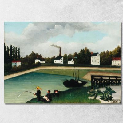 View Of The Quai D Ivry Near The Port À L Anglais Seine Henri Rousseau hrs47 canvas print 