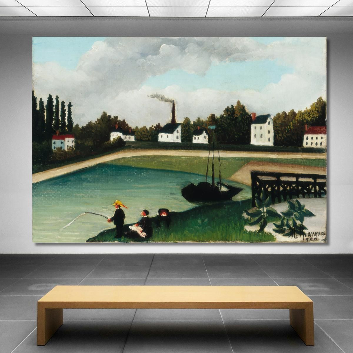 View Of The Quai D Ivry Near The Port À L Anglais Seine Henri Rousseau hrs47 canvas print 