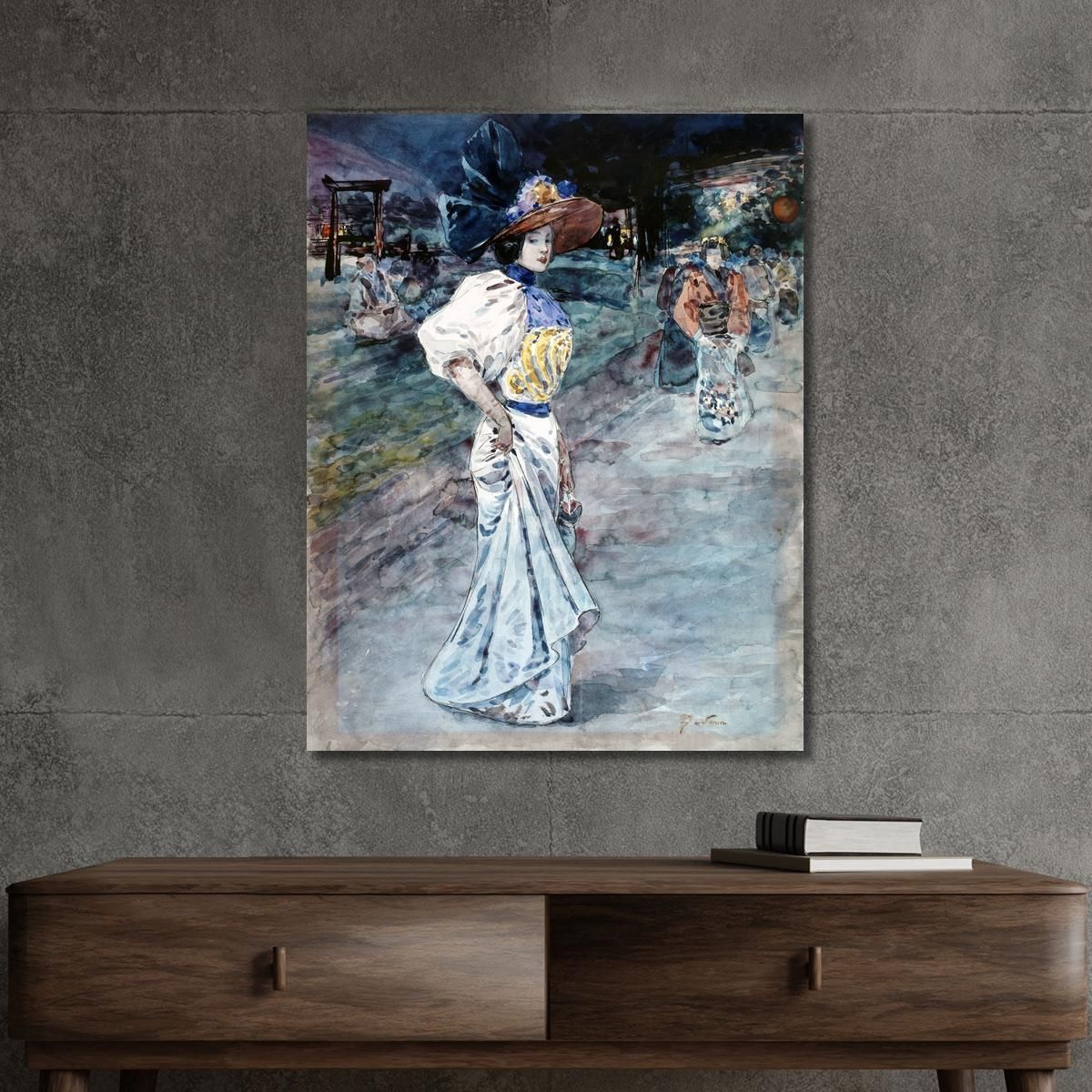 Elegant In A Japanese Garden Henry Somm hmm6 canvas print 