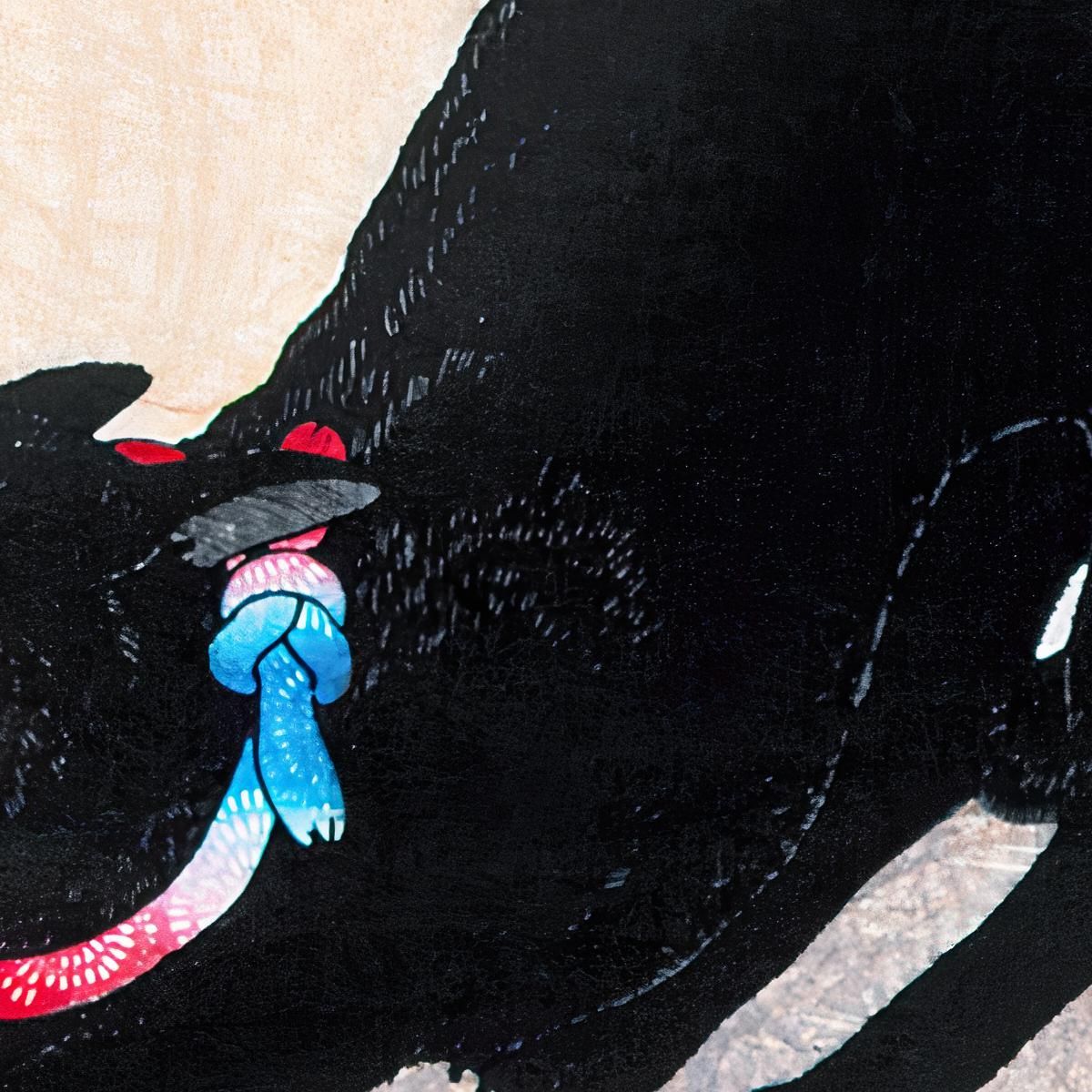 Black Cat Hissing Hiroaki Takahashi htk3 canvas print