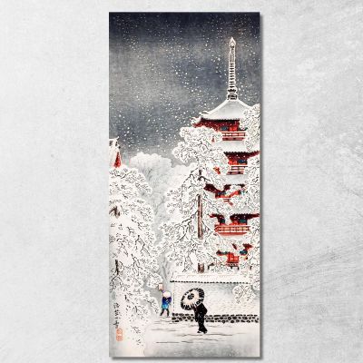 Snow At Asakusa Yedo Musashi Province Hiroaki Takahashi htk36 canvas print 