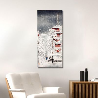 Snow At Asakusa Yedo Musashi Province Hiroaki Takahashi htk36 canvas print 