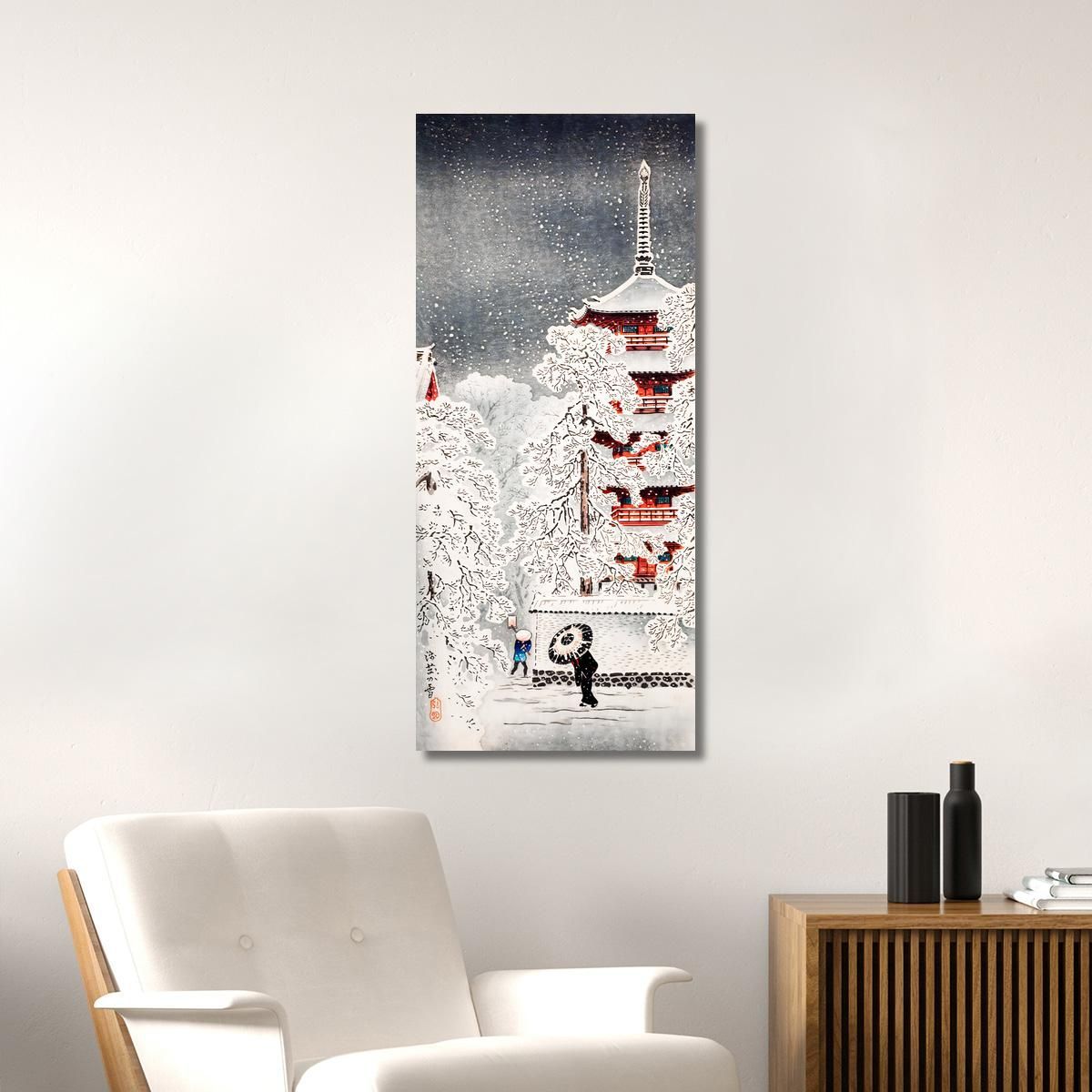 Snow At Asakusa Yedo Musashi Province Hiroaki Takahashi htk36 canvas print 