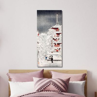 Snow At Asakusa Yedo Musashi Province Hiroaki Takahashi htk36 canvas print 