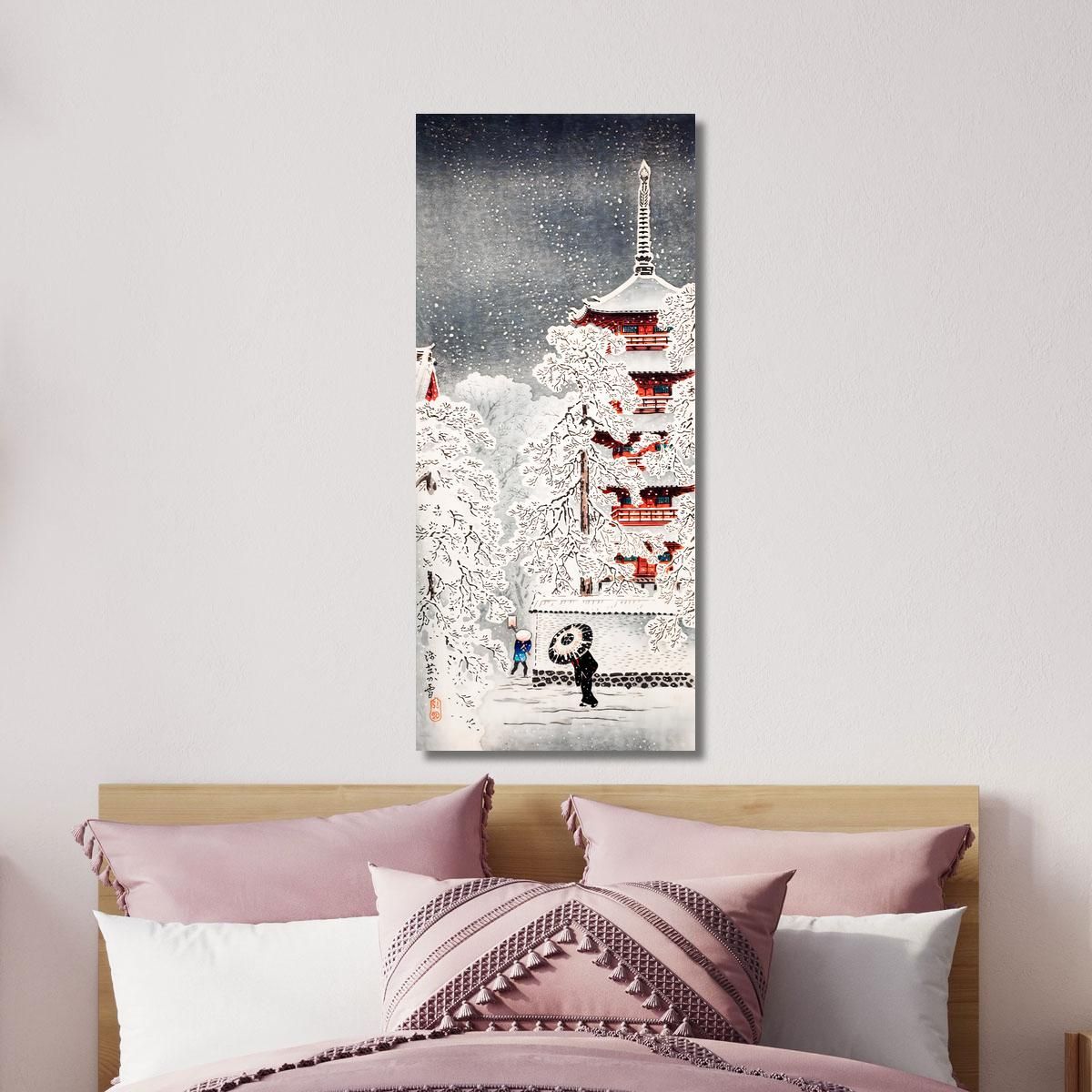 Snow At Asakusa Yedo Musashi Province Hiroaki Takahashi htk36 canvas print 