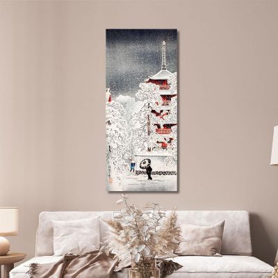 Snow At Asakusa Yedo Musashi Province Hiroaki Takahashi htk36 canvas print 