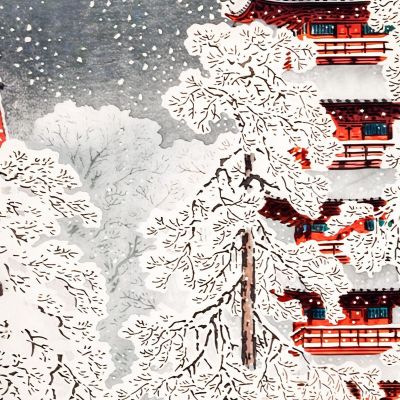 Snow At Asakusa Yedo Musashi Province Hiroaki Takahashi htk36 canvas print