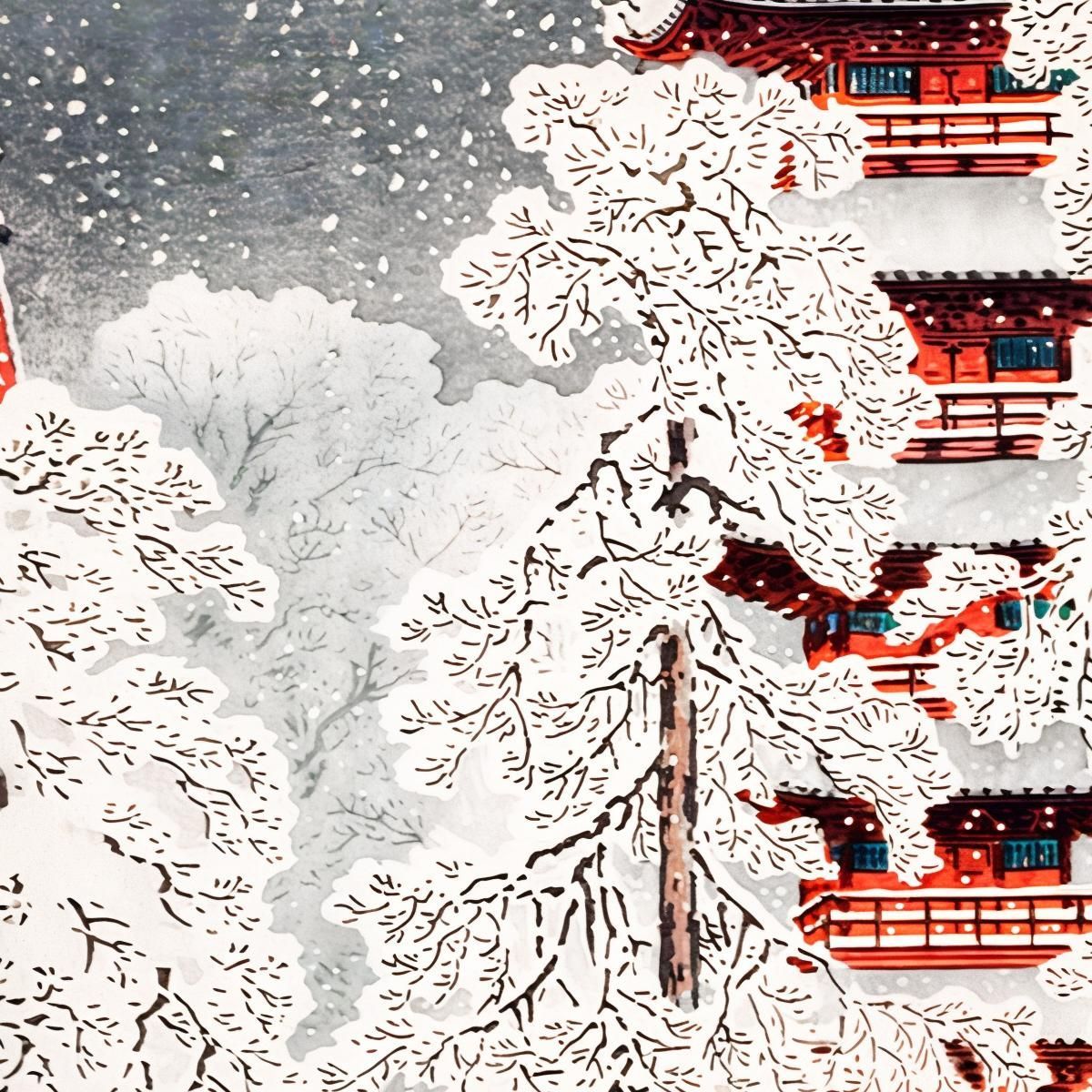 Snow At Asakusa Yedo Musashi Province Hiroaki Takahashi htk36 canvas print