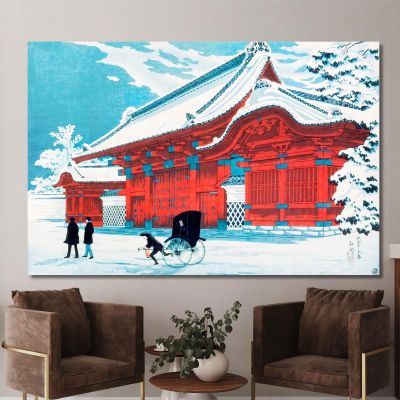 The Red Gate Of Hongo In Snow Hiroaki Takahashi htk41 canvas print 