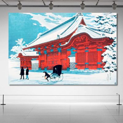 The Red Gate Of Hongo In Snow Hiroaki Takahashi htk41 canvas print 