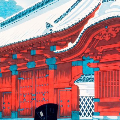 The Red Gate Of Hongo In Snow Hiroaki Takahashi htk41 canvas print