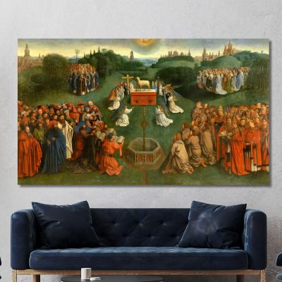 Adoration Of The Lamb Jan van Eyck jve4 canvas print 