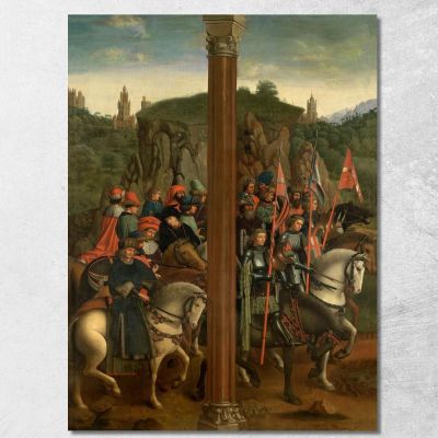 Holy Hermits And Holy Pilgrims Jan van Eyck jve6 canvas print 