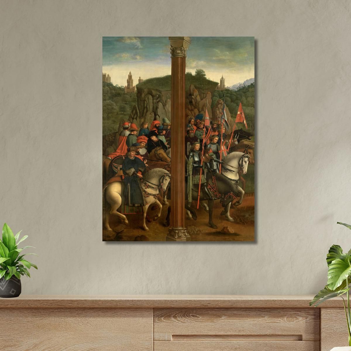 Holy Hermits And Holy Pilgrims Jan van Eyck jve6 canvas print 