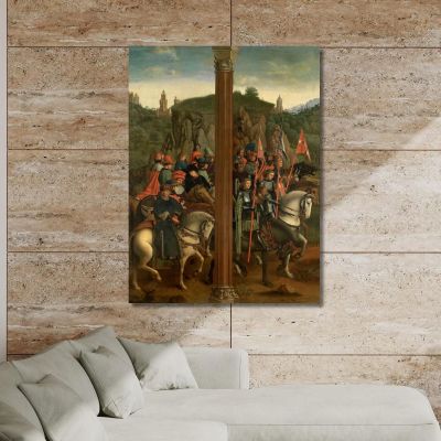 Holy Hermits And Holy Pilgrims Jan van Eyck jve6 canvas print 