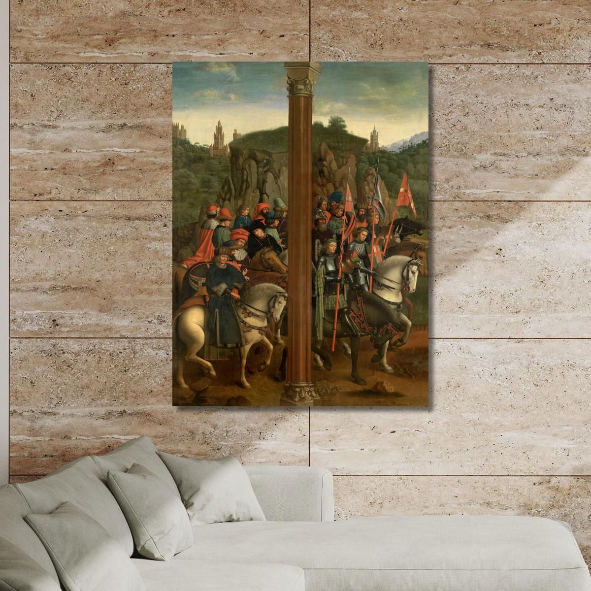 Holy Hermits And Holy Pilgrims Jan van Eyck jve6 canvas print 