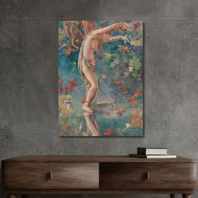 Autumn Scattering Leaves John La Farge jlf2 canvas print 