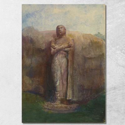 Colossal Statue Of Ananda Near The Ruined City Of Pollanarua Ceylon John La Farge jlf6 canvas print 