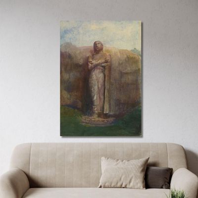 Colossal Statue Of Ananda Near The Ruined City Of Pollanarua Ceylon John La Farge jlf6 canvas print 