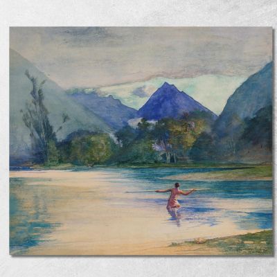 Entrance To The Vai-Te-Piha River Cook'S Anchorage John La Farge jlf8 canvas print 