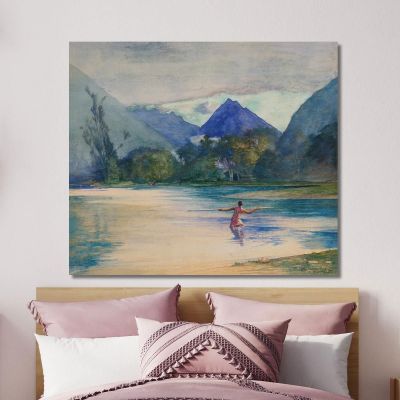 Entrance To The Vai-Te-Piha River Cook'S Anchorage John La Farge jlf8 canvas print 