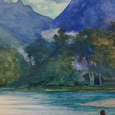 Entrance To The Vai-Te-Piha River Cook'S Anchorage John La Farge jlf8 canvas print