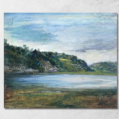 Paradise Rocks Study At Paradise Newport Rhode Island John La Farge jlf20 canvas print 