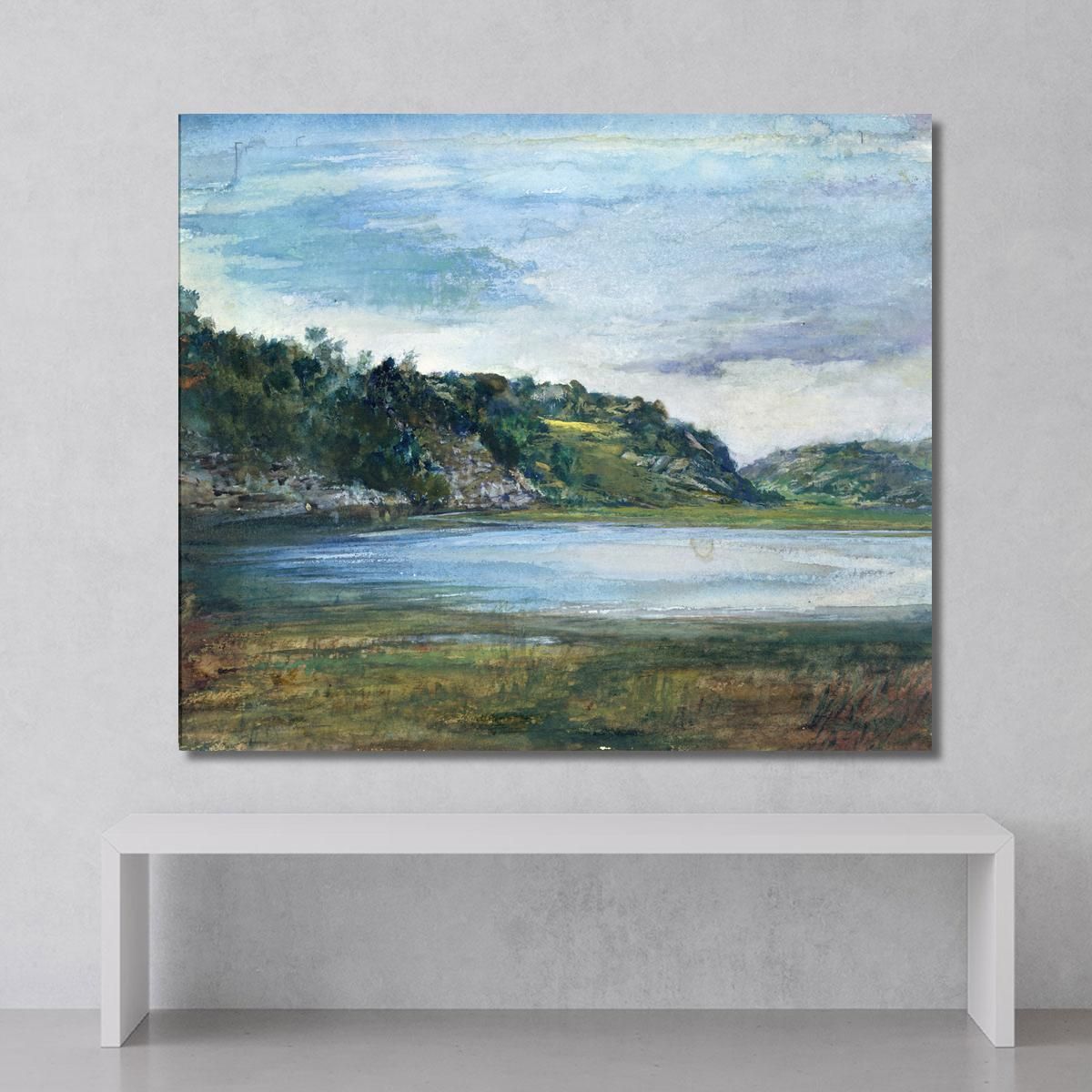 Paradise Rocks Study At Paradise Newport Rhode Island John La Farge jlf20 canvas print 
