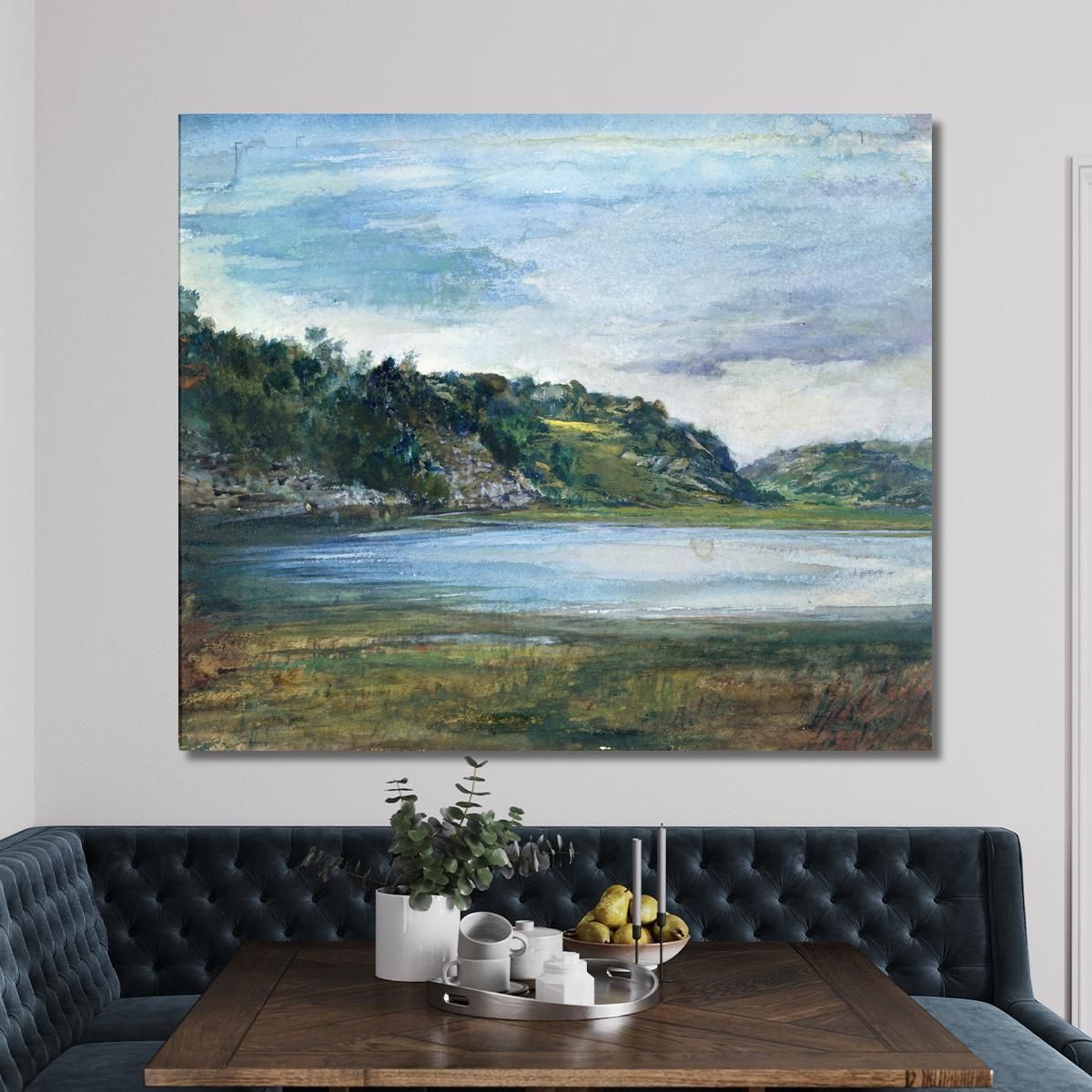 Paradise Rocks Study At Paradise Newport Rhode Island John La Farge jlf20 canvas print 