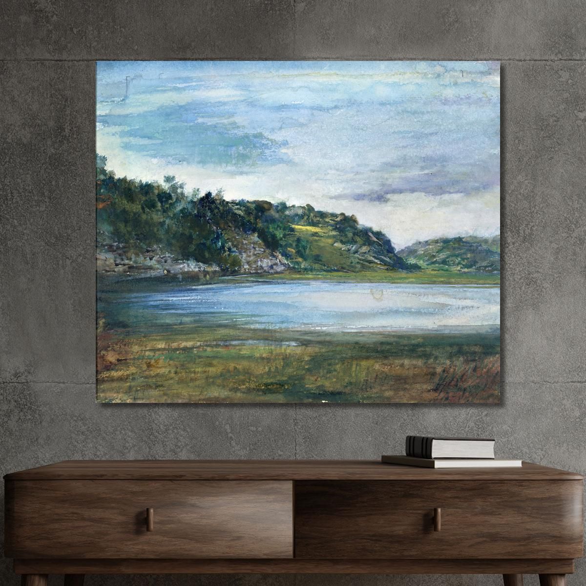Paradise Rocks Study At Paradise Newport Rhode Island John La Farge jlf20 canvas print 