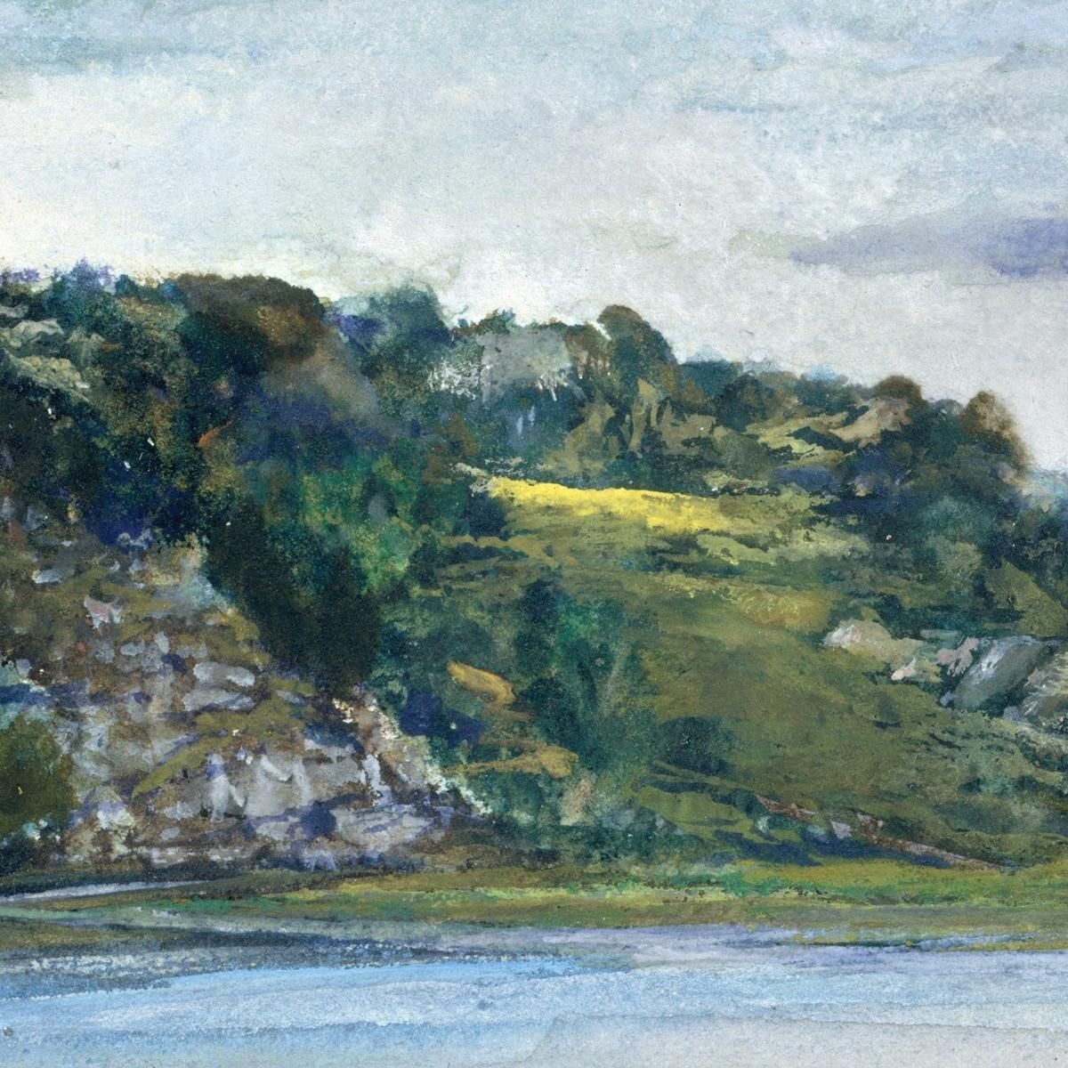 Paradise Rocks Study At Paradise Newport Rhode Island John La Farge jlf20 canvas print