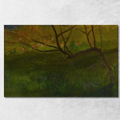 Study Of Apple Tree. Spring John La Farge jlf28 canvas print 