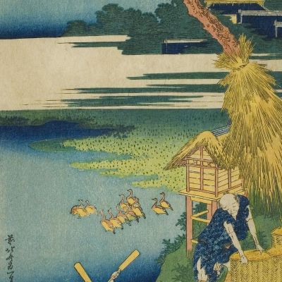 Ariwara No Narihira katsushika hokusai khk4 canvas print
