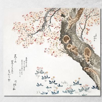 Cherry Tree katsushika hokusai khk9 canvas print 