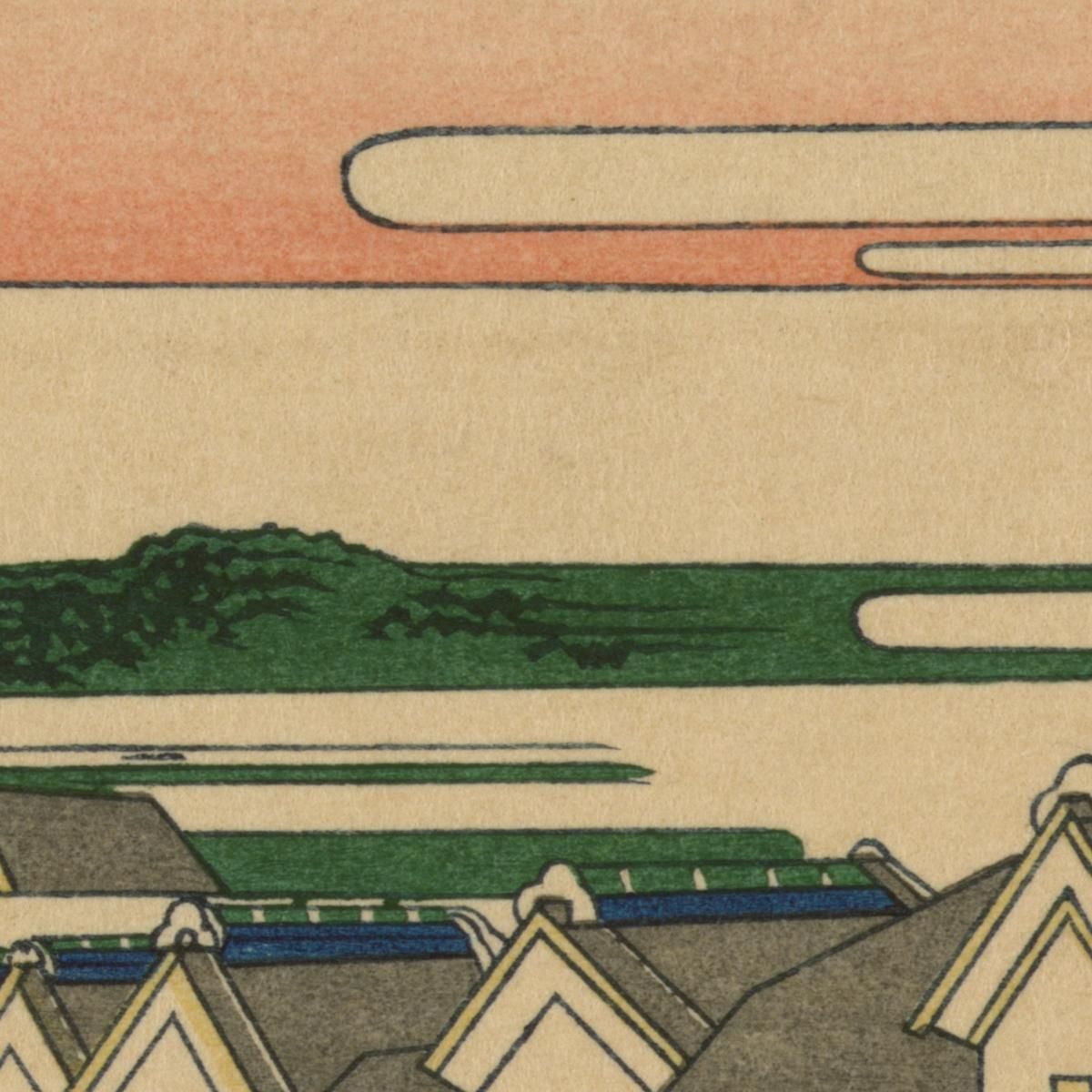 Edo Nihonbashi katsushika hokusai khk13 canvas print